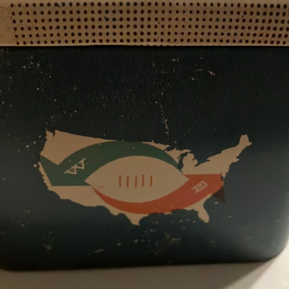 Fossil‎ Championship Football Tin Box - Cream and Teal
